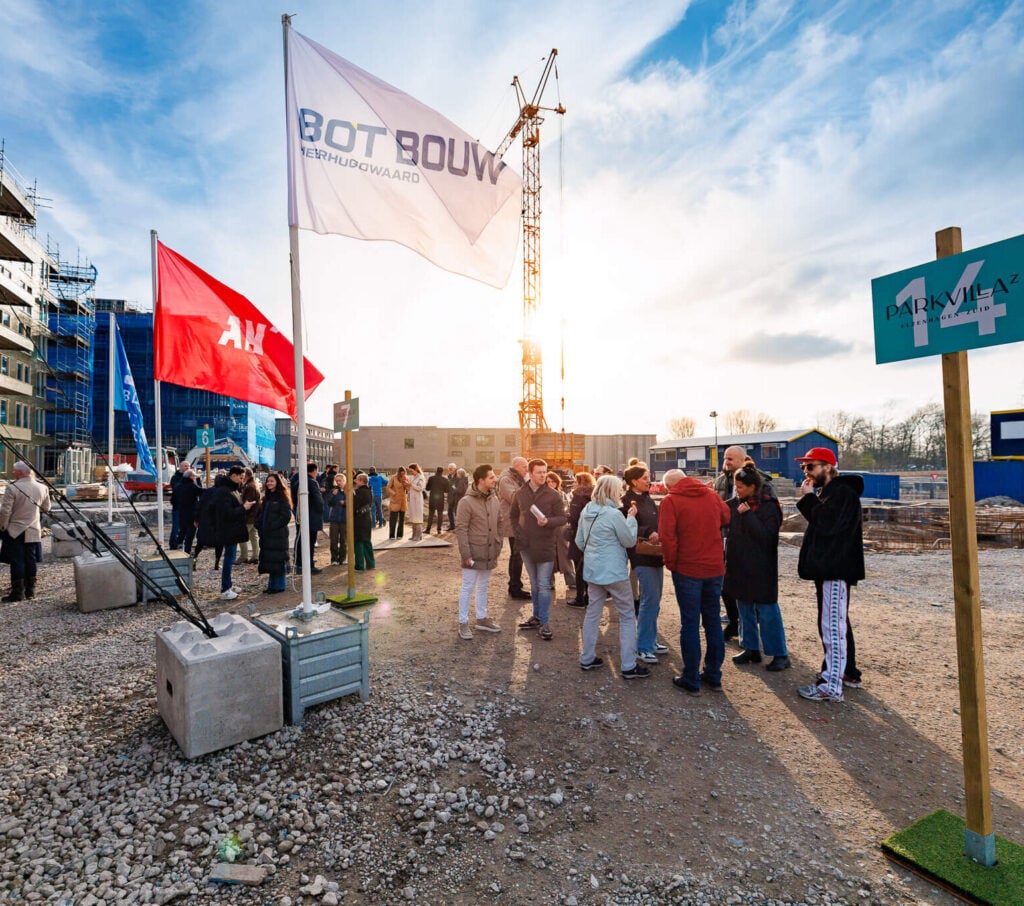 advance events voor evenementen op de bouwplaats startbouw startverkoop hoogstepunt pannenbier eerstepaal
