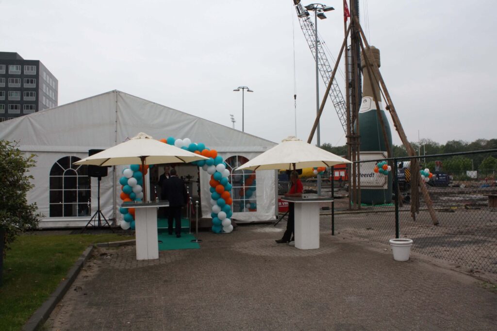 bouwevenementen bouwevenement vastgoedevent opening openingsevenement event evenementenbureau advance events partytent tent