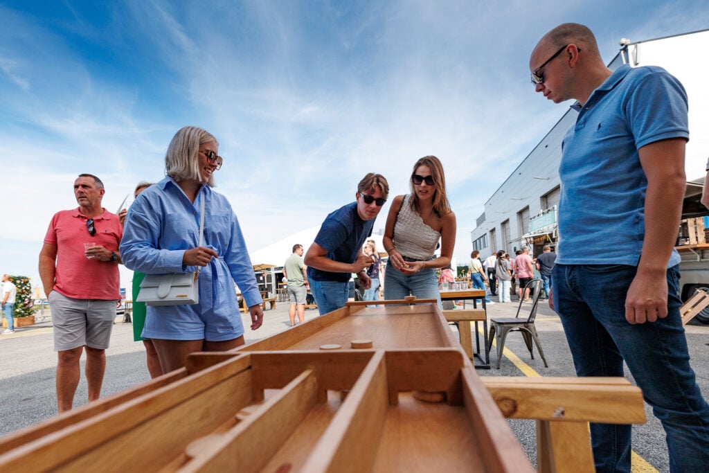 open dag op het eigen bedrijf met sjoelen - evenementen organisatie door advance events