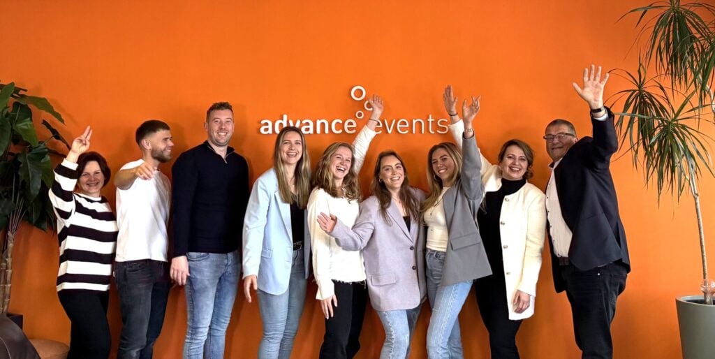 Evenementenbureau Advance Events teamfoto 2025 evenementenorganisatie evenement evenementen feest feesten party events