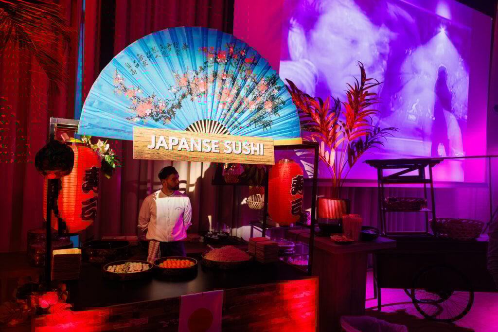 Around the World - wereldfeest - sushi 01 - personeelsfeest - advance events - themafeest - bedrijfsfeest
