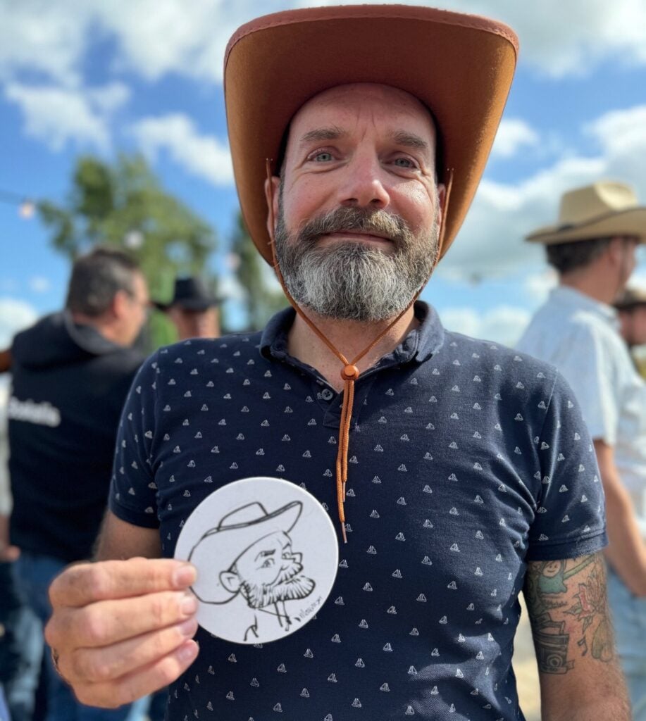 bierviltjes karikatuur tijdens dit western zomerfeest - een wild west zomerborrel met alles erop en eraan - georganiseerd door advance events